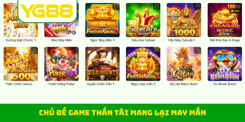 Chủ đề game thần tài mang lại may mắn