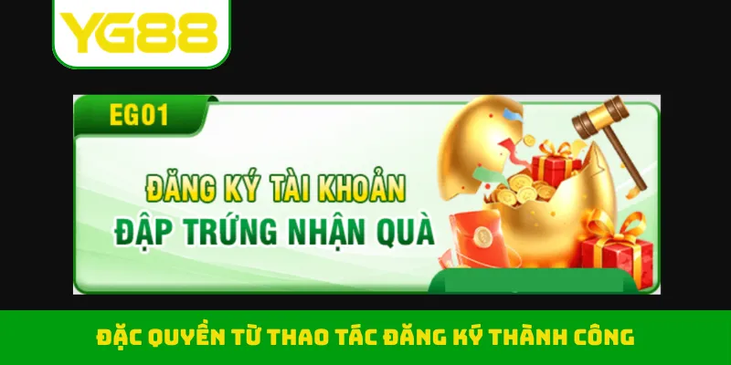 Đặc quyền từ thao tác đăng ký thành công